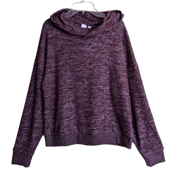 GAP Sweaters - Gap Burgundy Hooded Sweater Soft Brushed